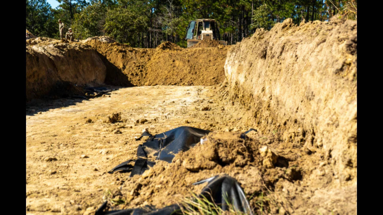 Not used since the Korean War; US Army practices digging mass battlefield graves, 'If we went to war tomorrow...'