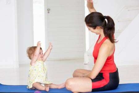 exercise with baby at home