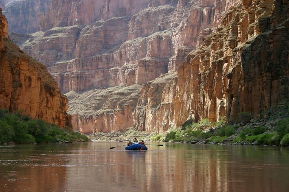 Rafting along the Grand Canyon