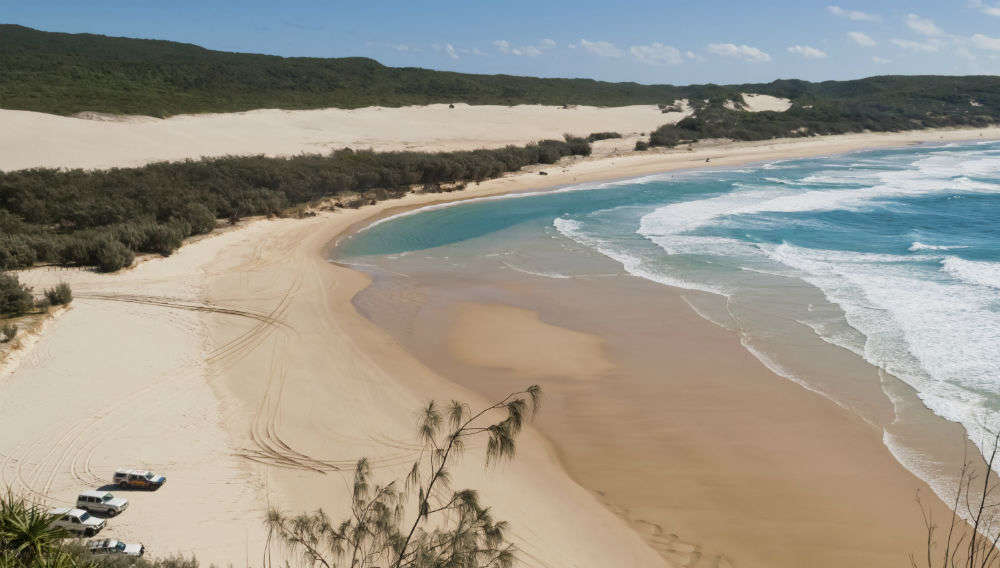 The travelling sand dunes of Fraser Island