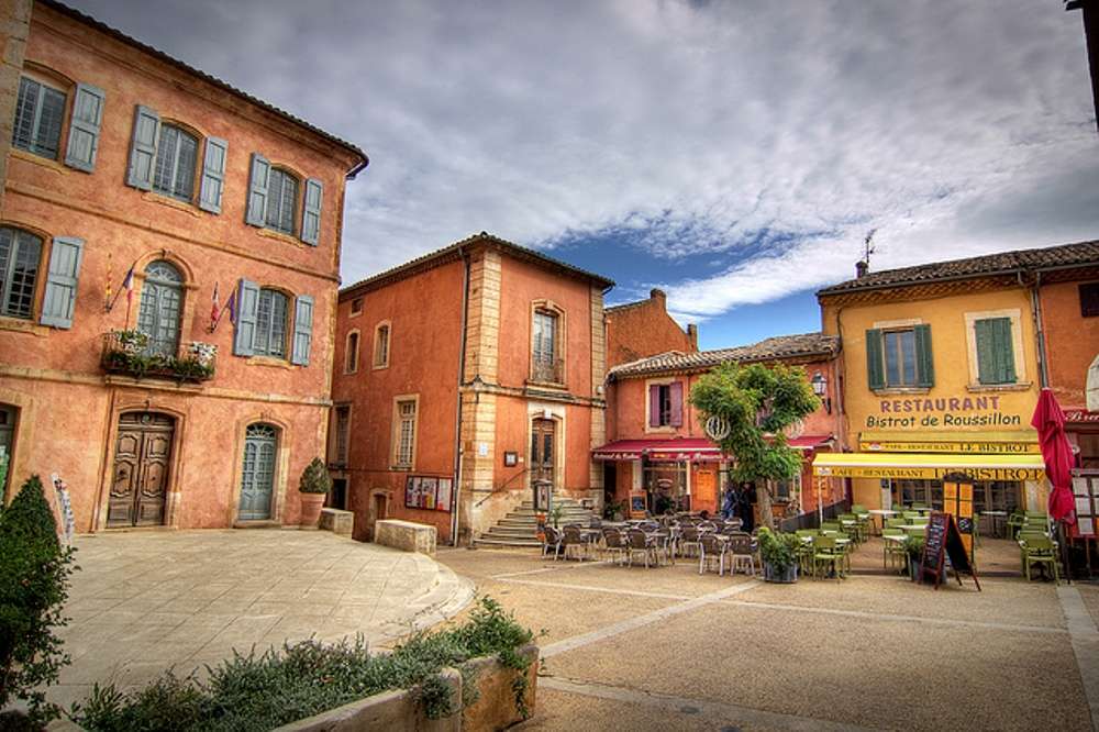 The beautiful ochre village of Roussillon in France