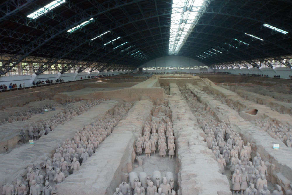 The impressive terracotta army of the first emperor of China