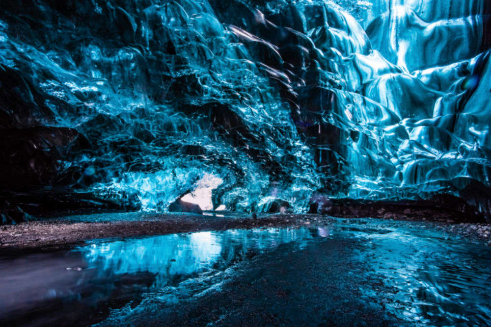 Explore an ice cave