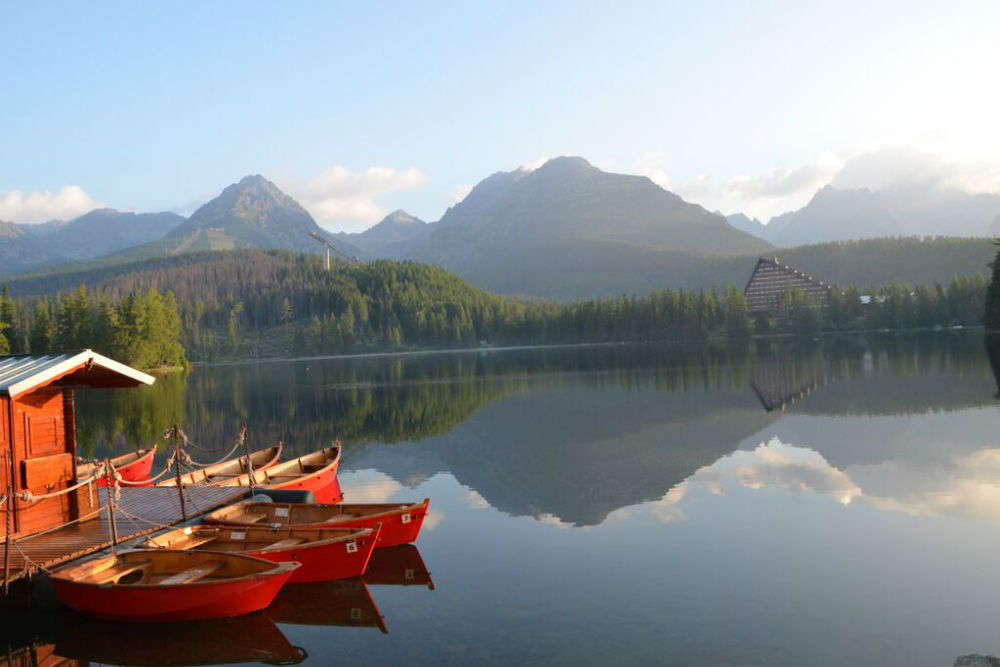 Štrbské Pleso Lake and around