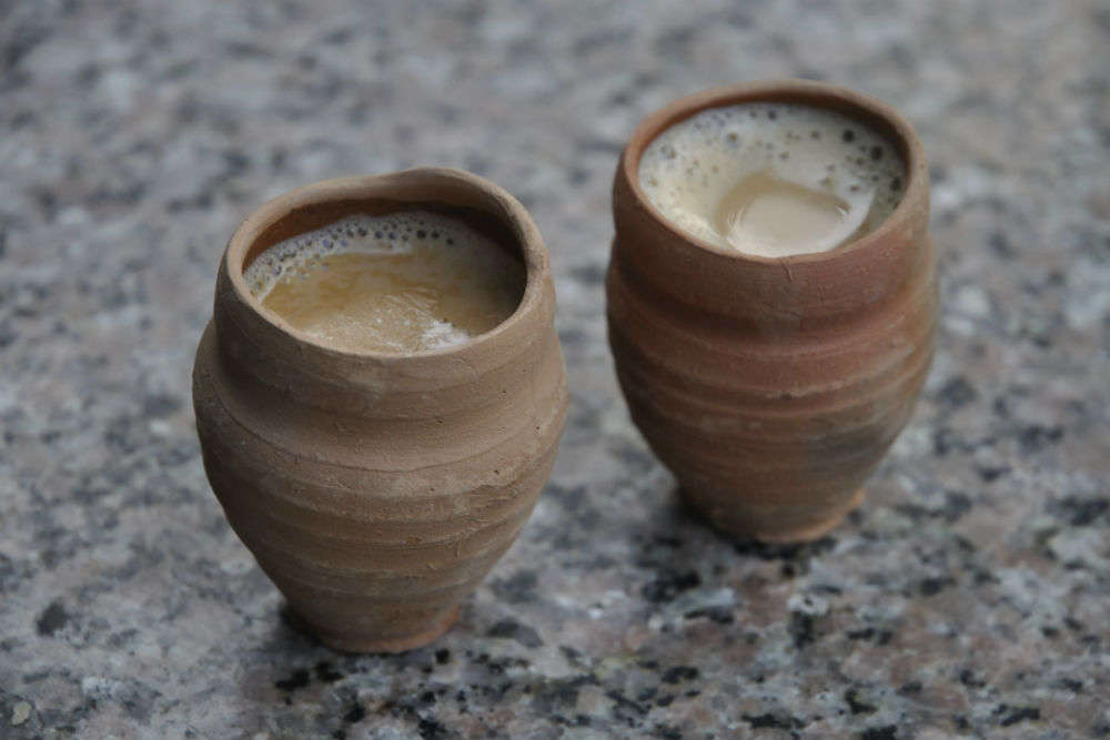 Chai in earthen cups