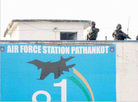Security personnel guard Pathankot Air Force base. (PTI file Photo)