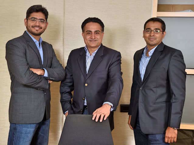 From left to right Matrix Partners MD's Tarun Davda, Avnish Bajaj & Vikram Vaidyanathan.