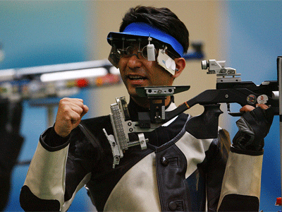 Abhinav Bindra won the first ever individual gold medal for India. (Getty Images)