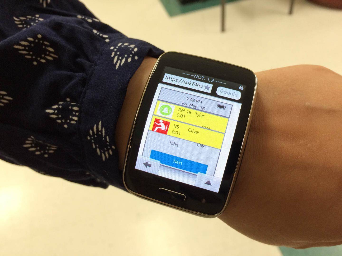 Binghamton University researchers Assistant Professor of Systems Science and Industrial Engineering Huiyang Li and PhD candidate Haneen Ali are developing a smartwatch application to improve communication and notification systems for nursing homes, which are often faulty and inefficient.