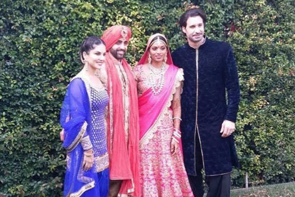 Pics Sunny Leone attends brother Sundeeps wedding Hindi Movie News