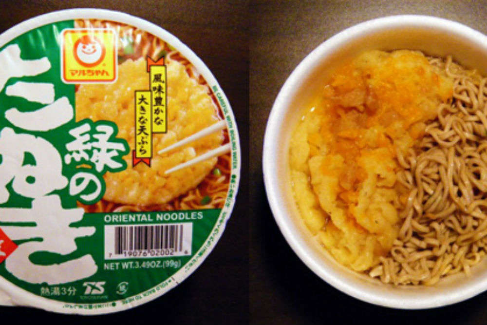 Japanese pickles and instant ramen