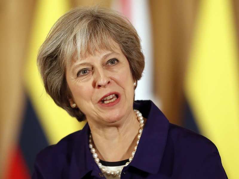 File photograph of Britain Prime Minister Theresa May
