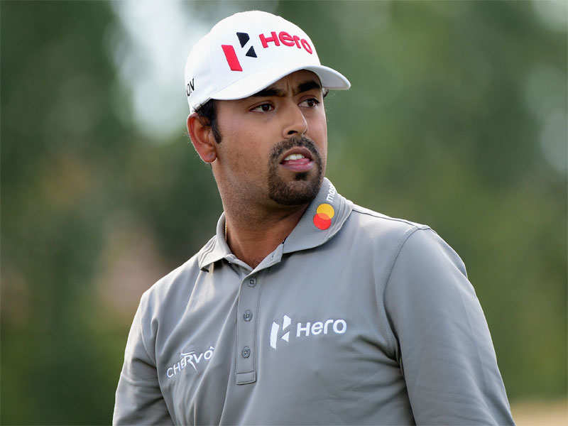 Anirban Lahiri of India walks from the fifth tee during the first round of the CareerBuilder Challenge. (AFP Photo)
