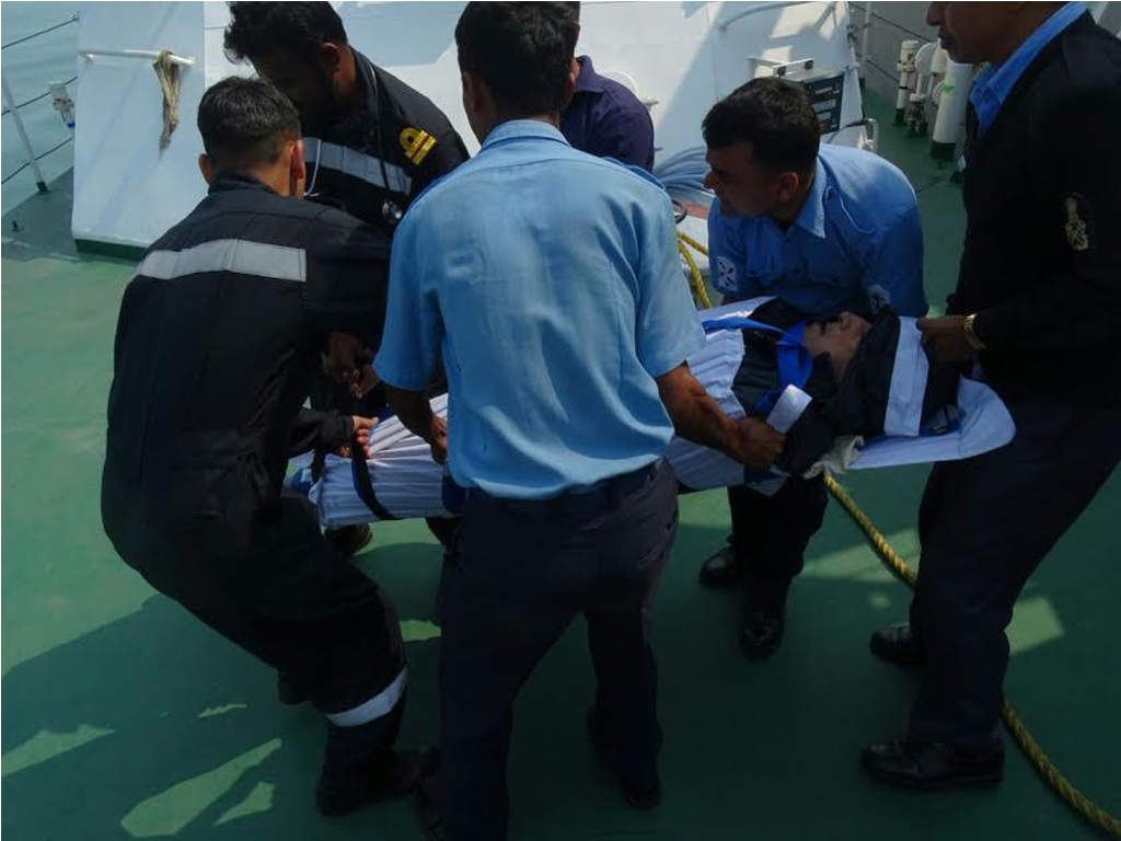 This is the sixth medical evacuation from sea by the Kolkata-based regional headquarters of the coast guard since January 1, 2016.