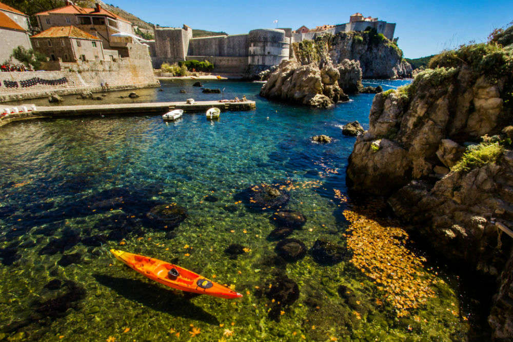 See Dubrovnik from a kayak