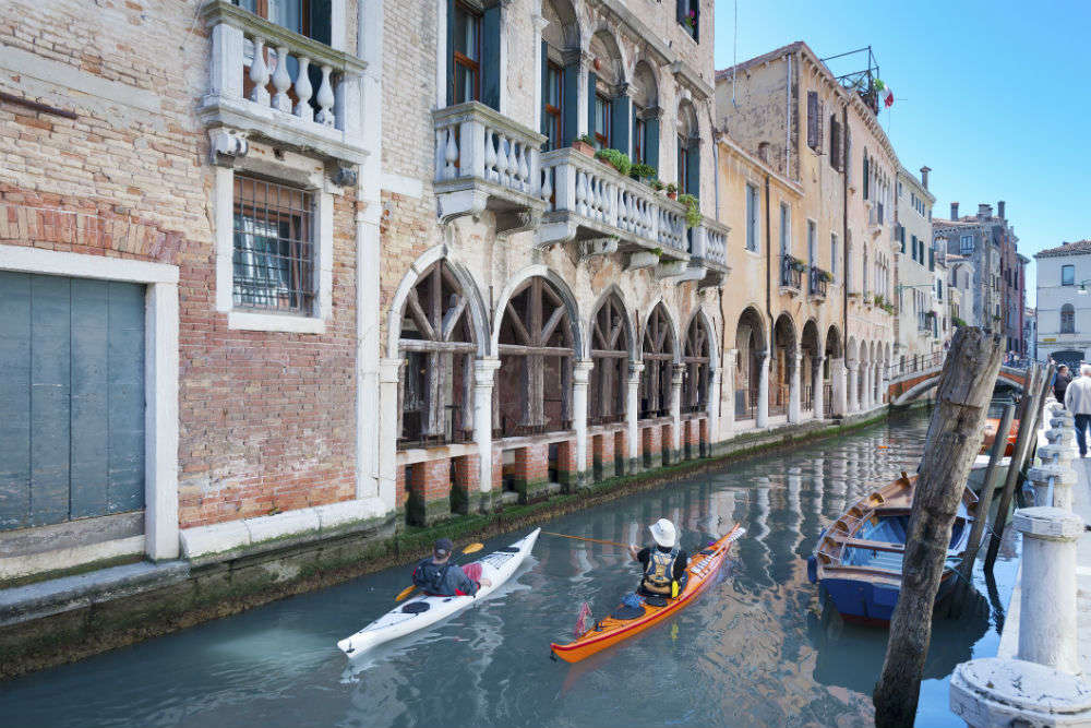 Kayak along Venice’s Canals