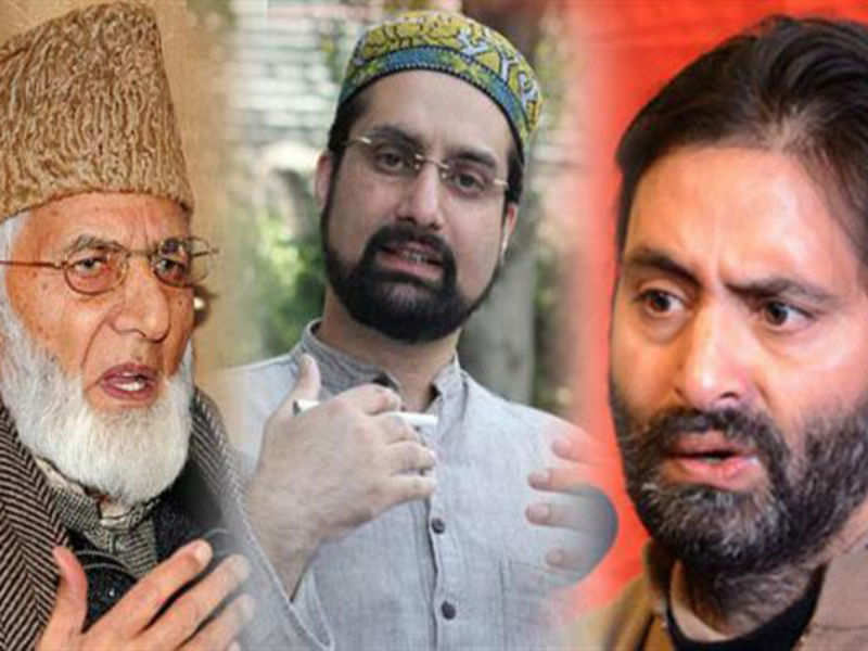 Separatist leaders Syed Ali Shah Geelani, Mirwaiz Umer Farooq and Muhammad Yasin Maik