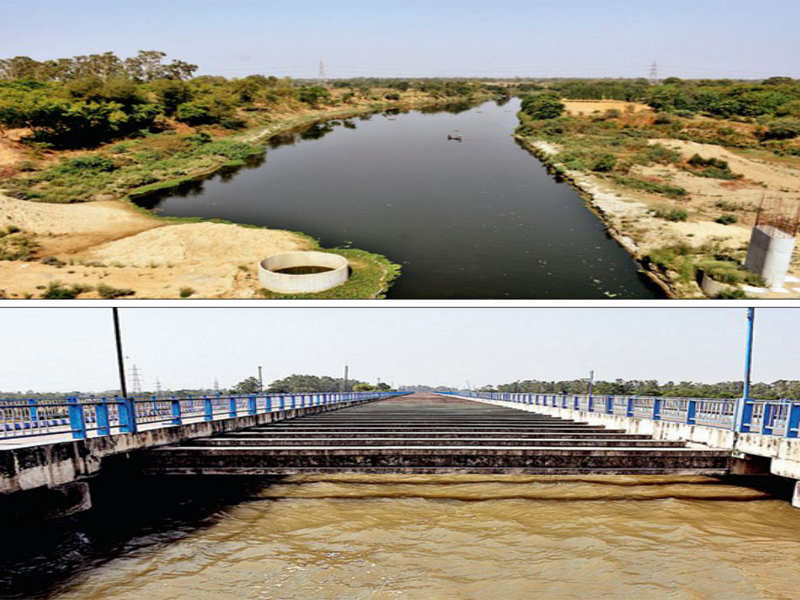 The water of the Gomti was black in colour compared to Indira canal’s clear water near Faizabad Road. This shows high level of pollution and sewage flow into the river's downstream 