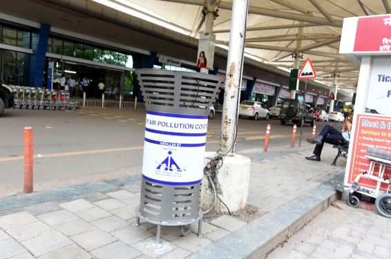 An air pollution control machine at the Pune Airport
