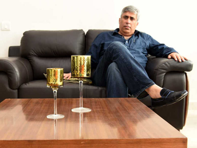 Executive coach Deepak Sawhney and his wife have furnished their rented flat in Gurgaon with rented furniture. Their monthly outlay is around Rs 10,000 for a sofa, two beds, and a dining set. (TOI photo: Indranil Das)