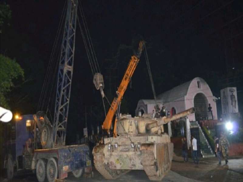 The 'Vijayanta' tank has been placed at the Rhino Heritage Museum at Rilbong crossing earlier this week