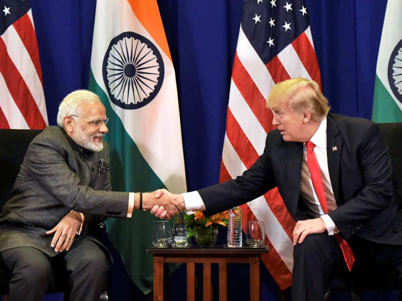 PM Modi shakes hands with US President Donald Trump during a bilateral meeting alongside the ASEAN Summit in Manila. (Reuters photo)