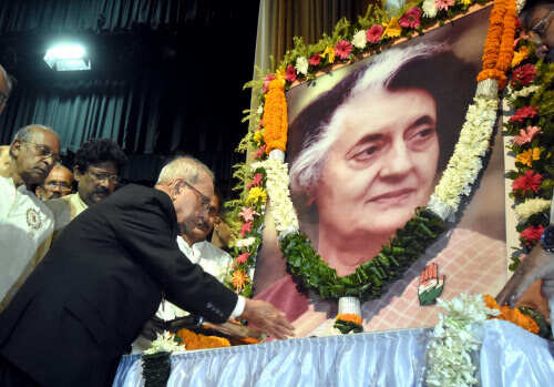 Cong slams BJP govt for not marking Indira centenary - Times of India