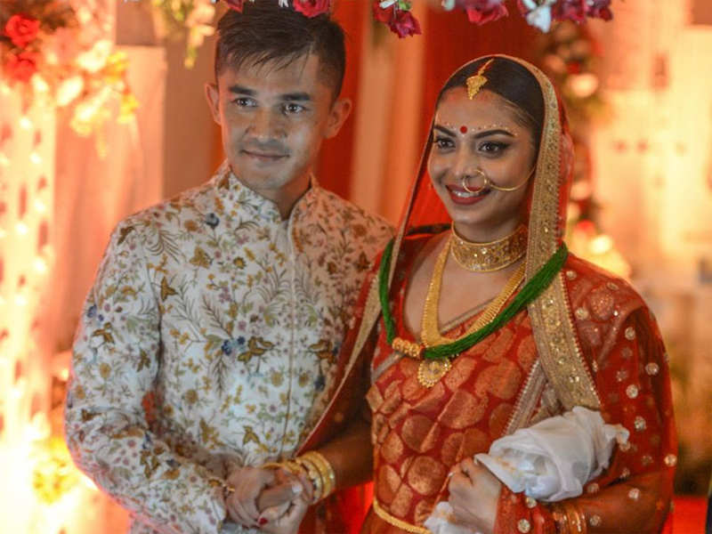 Chhetri Wedding Sunil Chhetri Weds Long Time Girlfriend Sonam 