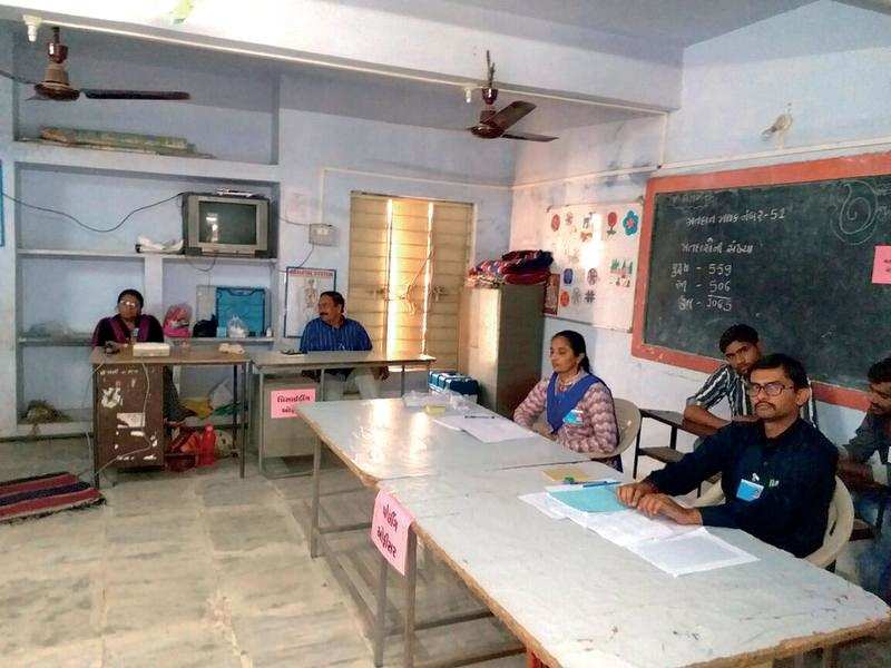 Election officials sitting idle in Gajadi village as no one turned up to vote
