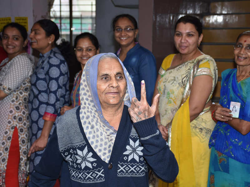 66.75% final voter turnout in first phase of Gujarat polls: EC - Times of India