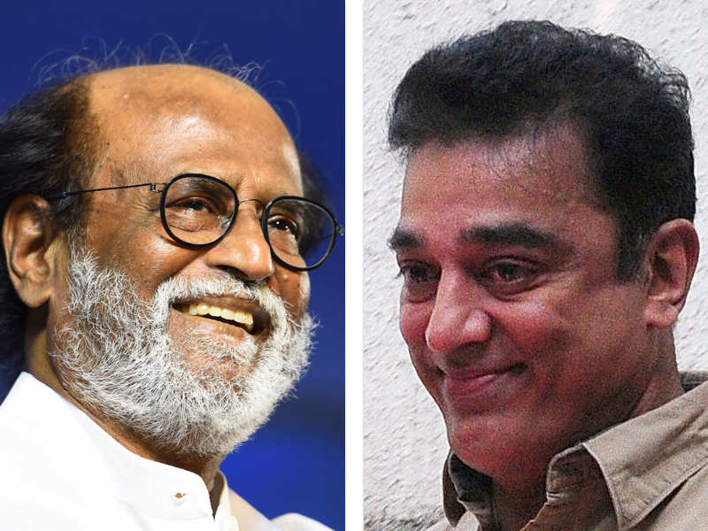 Image result for Greetings to Kamal Hassan... Ready to face Assembly Elections... Rajinikanth