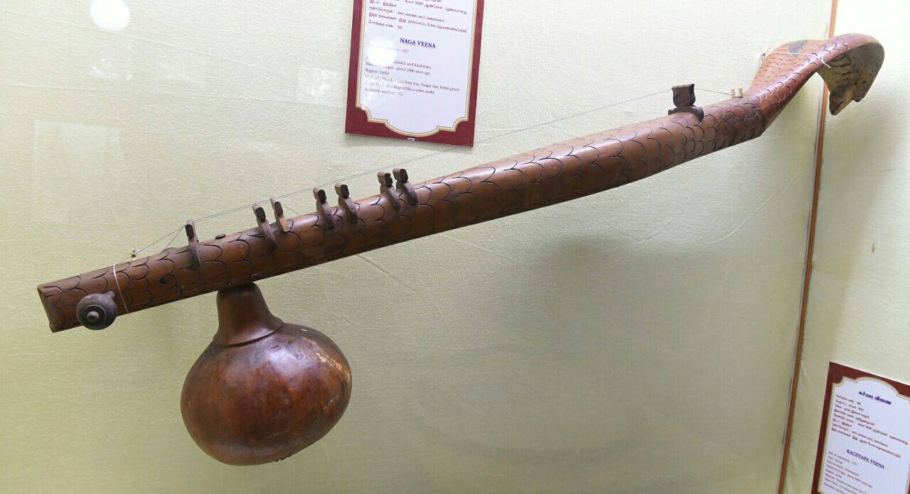 Sangam era musical instruments on display at Government Museum in ...
