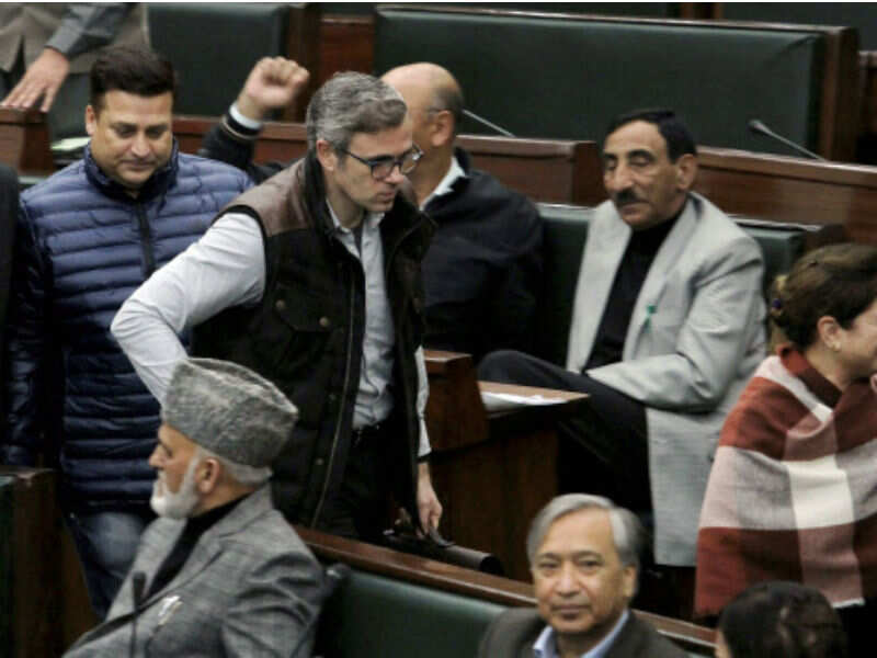 J&K assembly Opposition walks out of J&K Assembly over cordon and