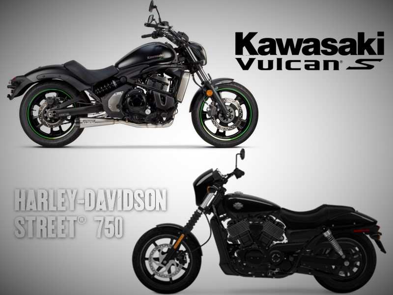 Middleweight cruisers Kawasaki  Vulcan  S  vs  Harley  