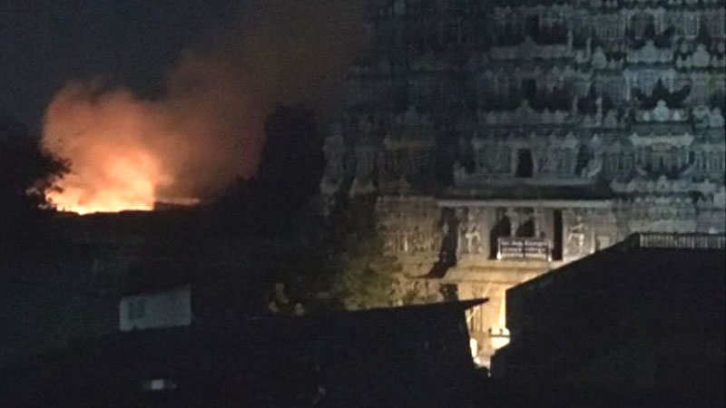 Major Fire At Madurai S Meenakshi Amman Temple Complex City Times Of India Videos