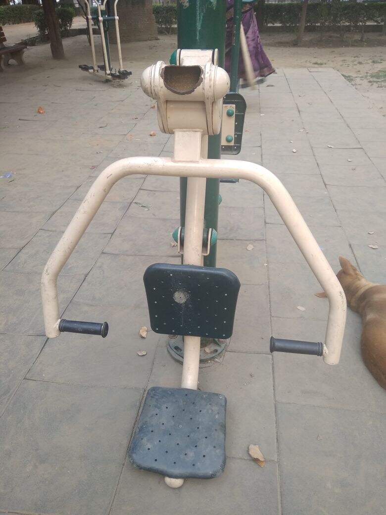 Broken exercise machines in open gym Times of India