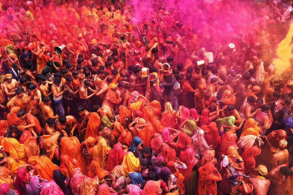 Highlights from the Holi ‘Rangotsav’ festival celebrated in Mathura