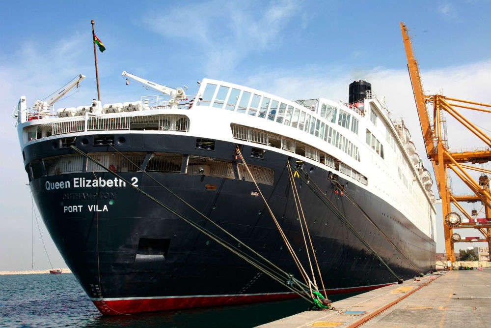 Queen Elizabeth II ocean liner is now a luxury floating hotel in Dubai