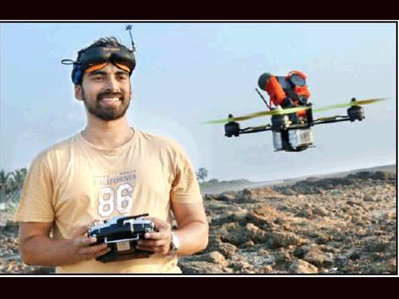 Siddharth Nayak from Nalasopara has spent around Rs 12 lakh on drones