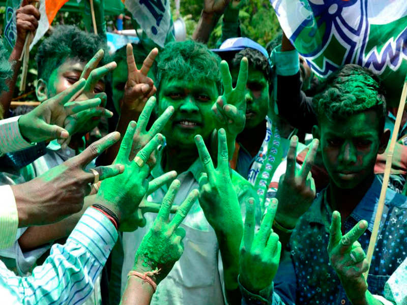 TMC supporters celebrate election result. (File photo)