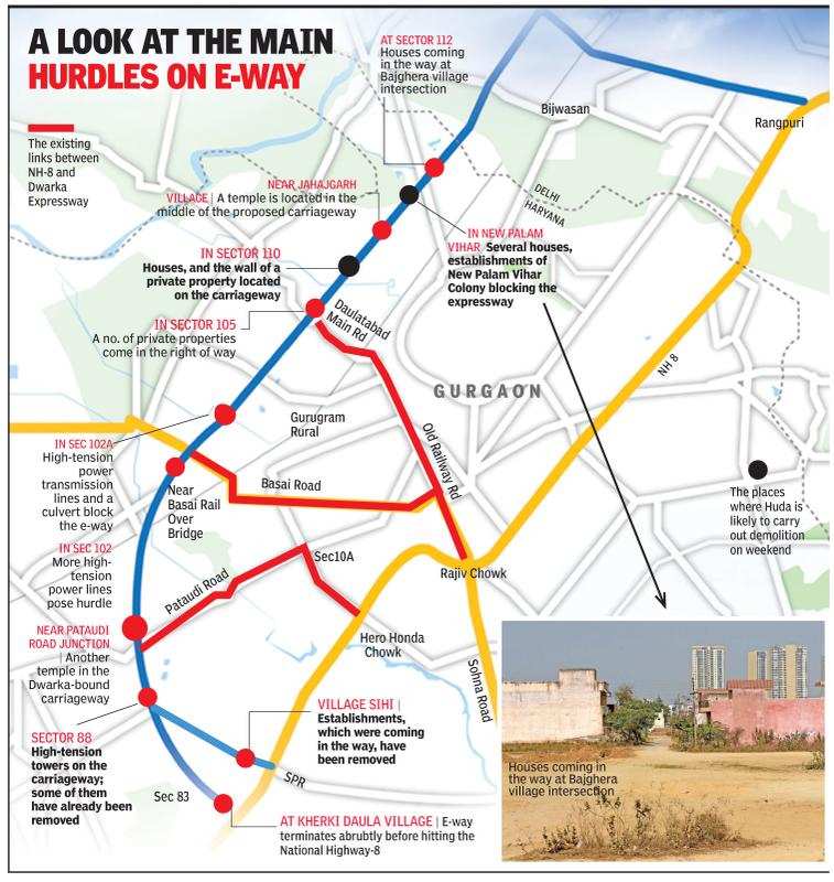 Palam Vihar Gurgaon Map Huda: Huda To Demolish New Palam Vihar Buildings In Big Dwarka E-Way Push |  Gurgaon News - Times Of India