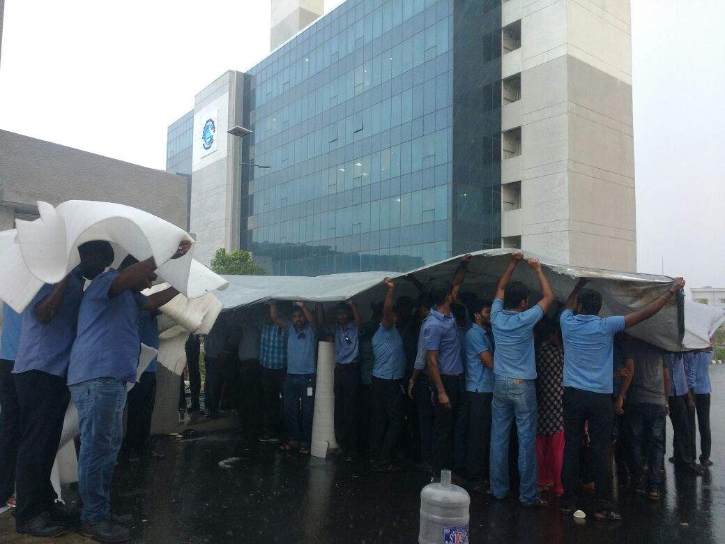 Chennai Metro Rail employees protest for pay hike without affecting train  services | Chennai News - Times of India