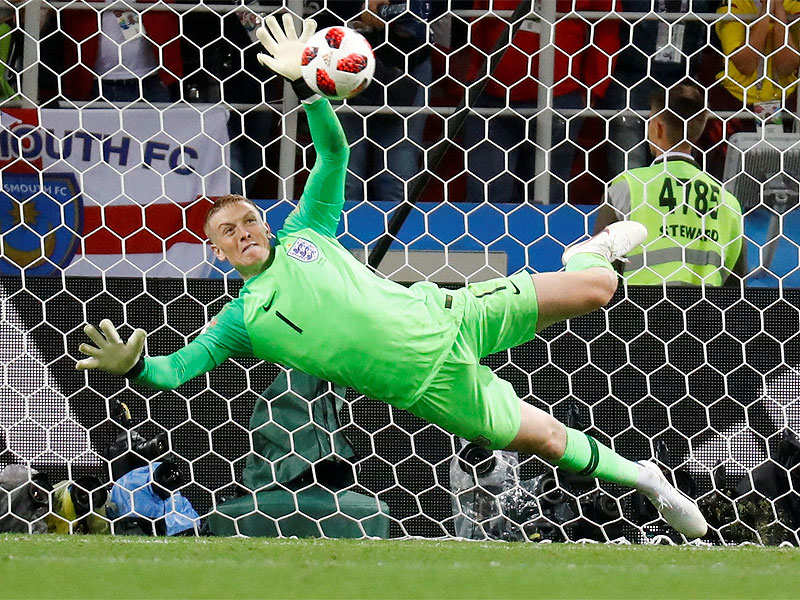 FIFA World Cup 2018: Jordan Pickford leaps to England's rescue against  Colombia | Football News - Times of India