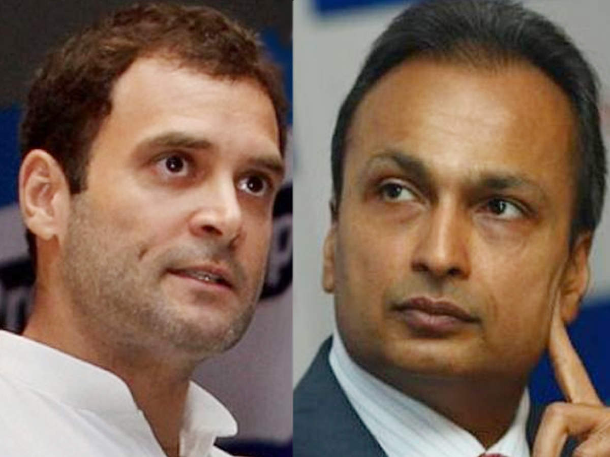 Ambani (R) explained to Gandhi, who has been attacking the government over the Rafale deal, why his Reliance Group bagged the multi-billion dollar project.