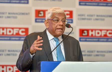 HDFC Chairperson Deepak Parekh speaks at the launch of IPO for HDFC Asset Management Company Ltd., in Mumbai on Wednesday, July 18, 2018.Photo/Mitesh Bhuvad)