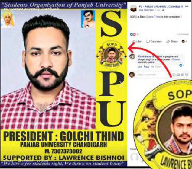 Gangster Backs Sopu Says Poster Chandigarh News Times Of India