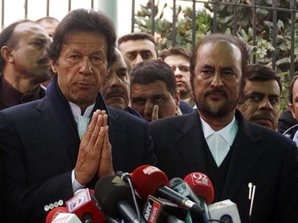 Babar Awan with Pakistan Prime Minister Imran Khan (File photo: Reuters)