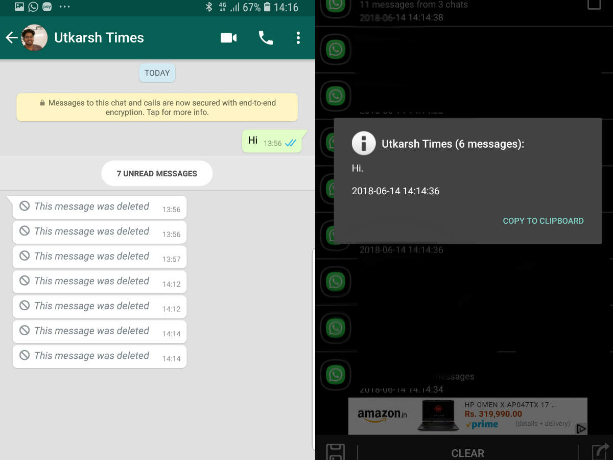 How to see deleted WhatsApp messages on Android