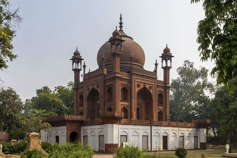A Red Taj in memory of a beloved husband