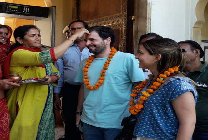 Tourists were welcomed with garlands and tika